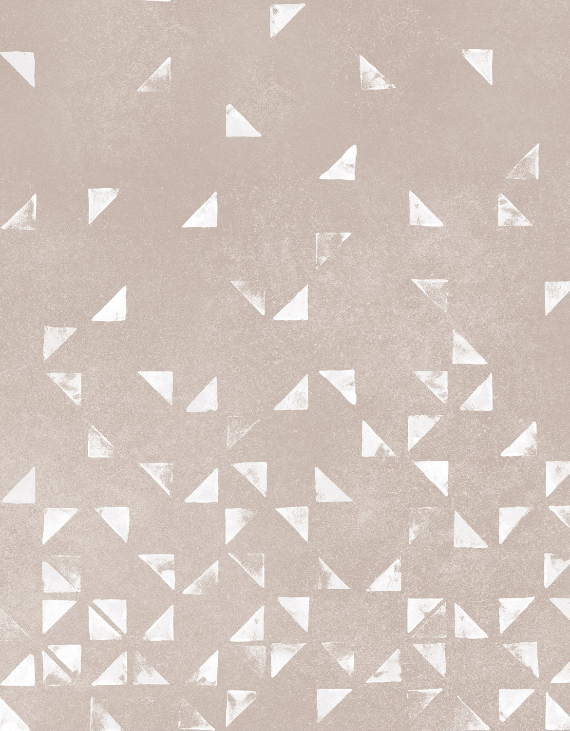 Papier peint panoramique Tangram Terracotta Blanc - Panel A