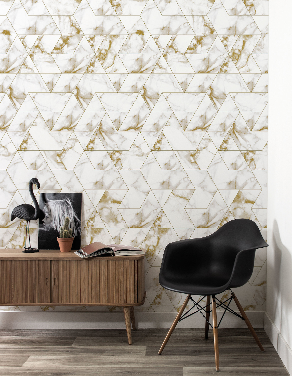 Tapete Marble Mosaic - Gold