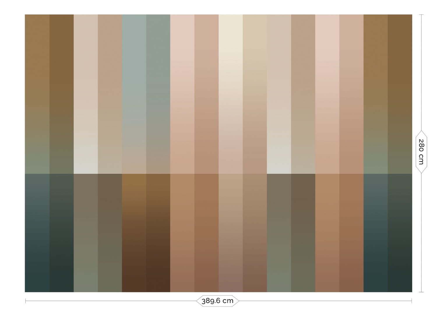 Wandbild Gradient Stripes Uyterlinde - 390 cm