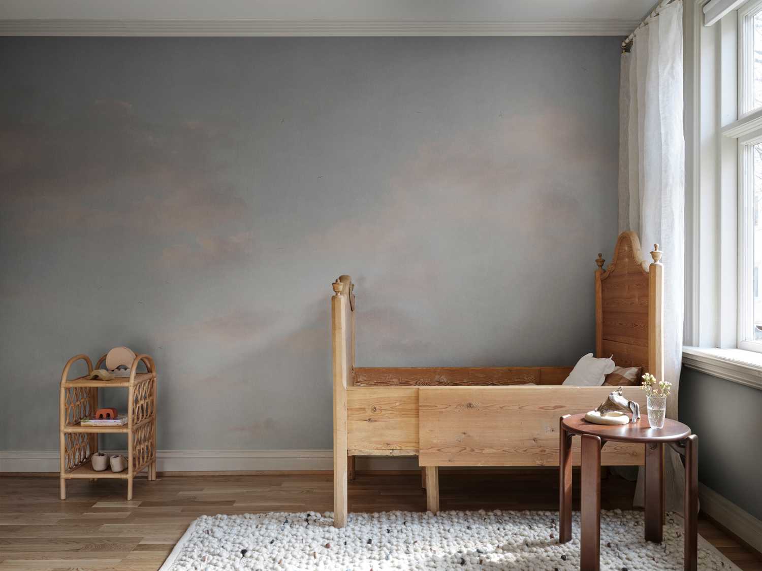 Wandbild Moln - Misty Blue