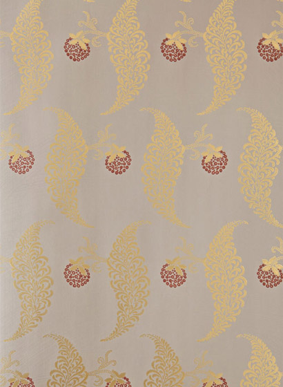 Tapete Rosslyn - Charleston Gray/ Gold/ Eating Room Red