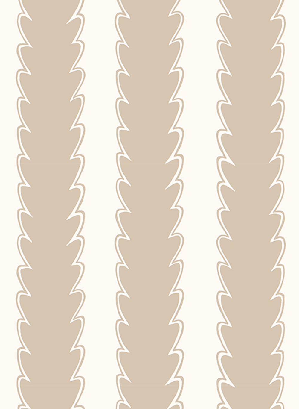 Tapete Scallop Stripe - Cromwell Stone/ Hilles White
