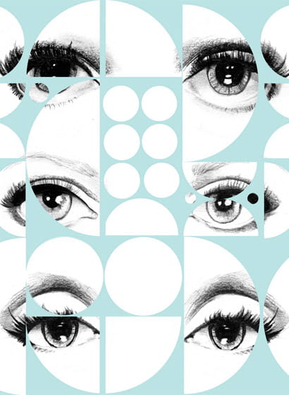 Tapete Eyes and Circles - WP20086