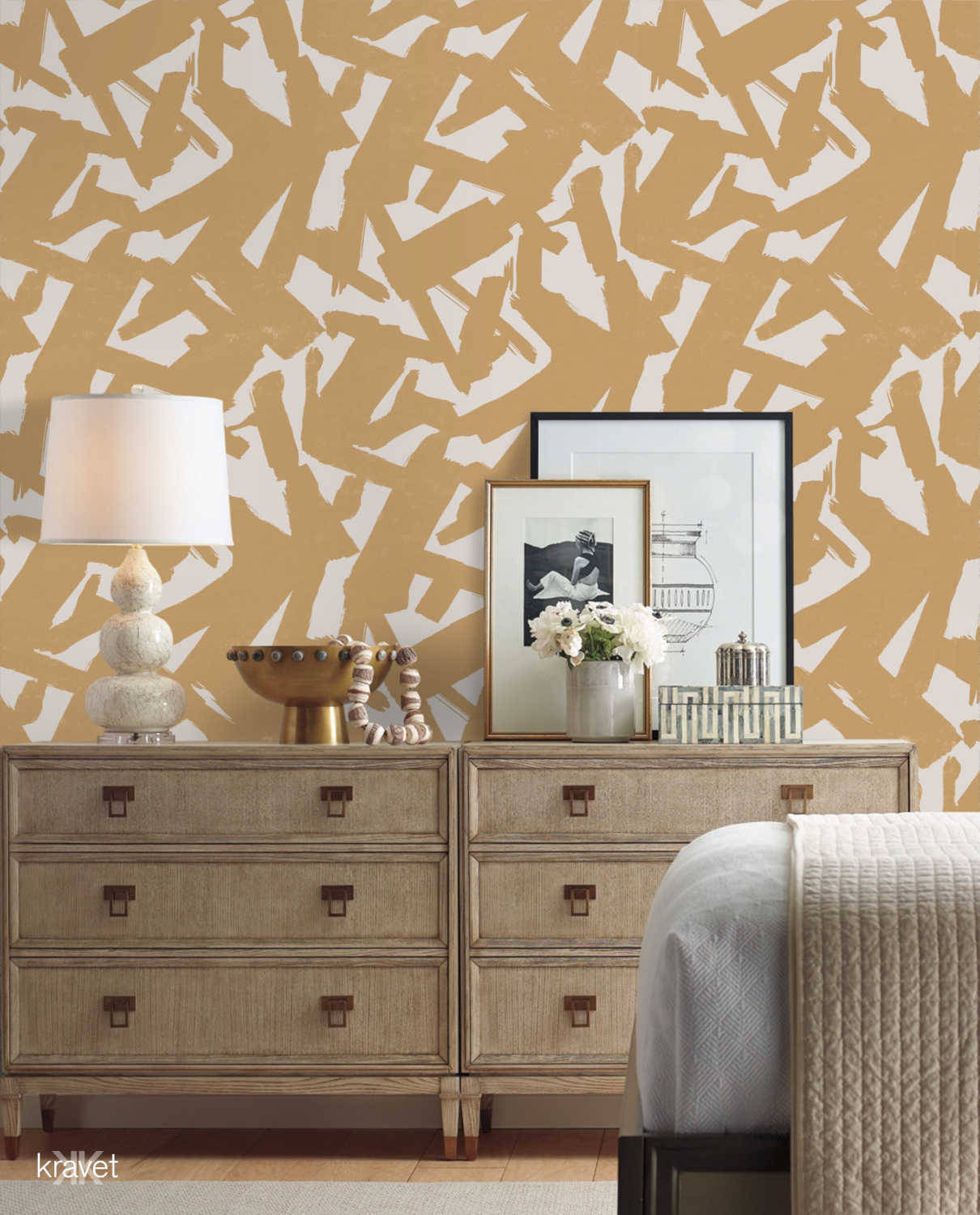 Tapete Bold Lines - Camel