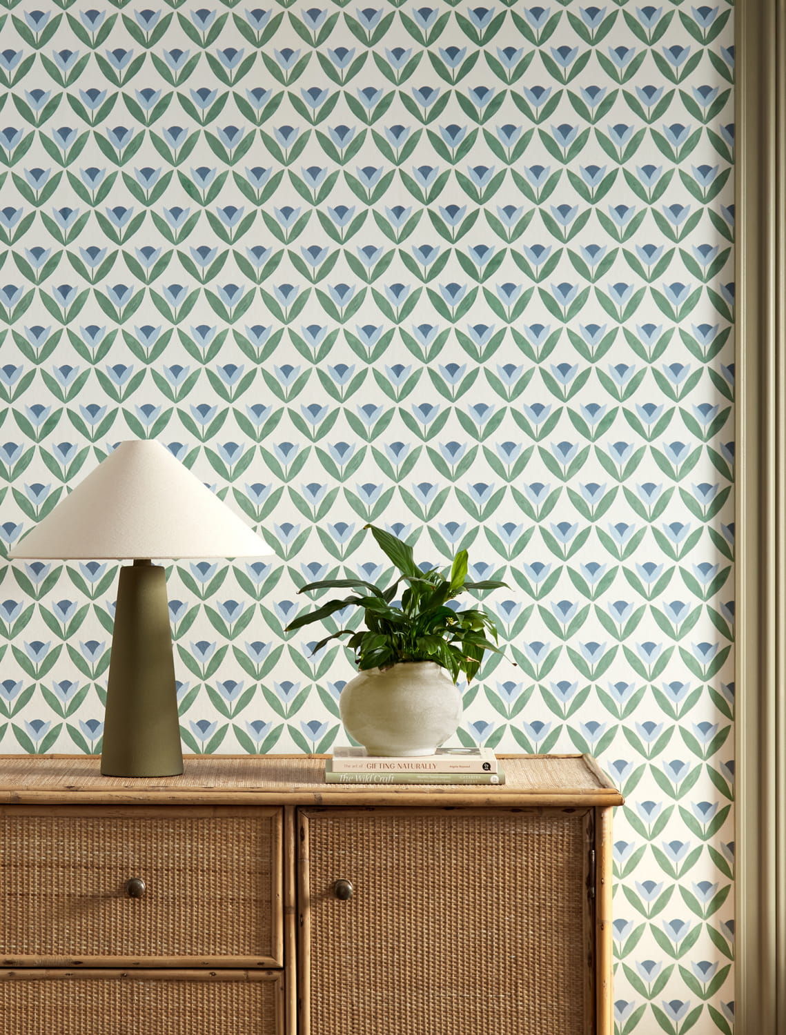 Tapete Tulip Trellis - Coast Blue