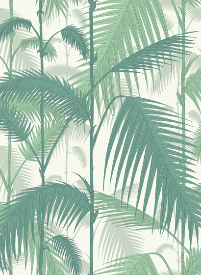 Tapete Palm Jungle - Forest Green/ White