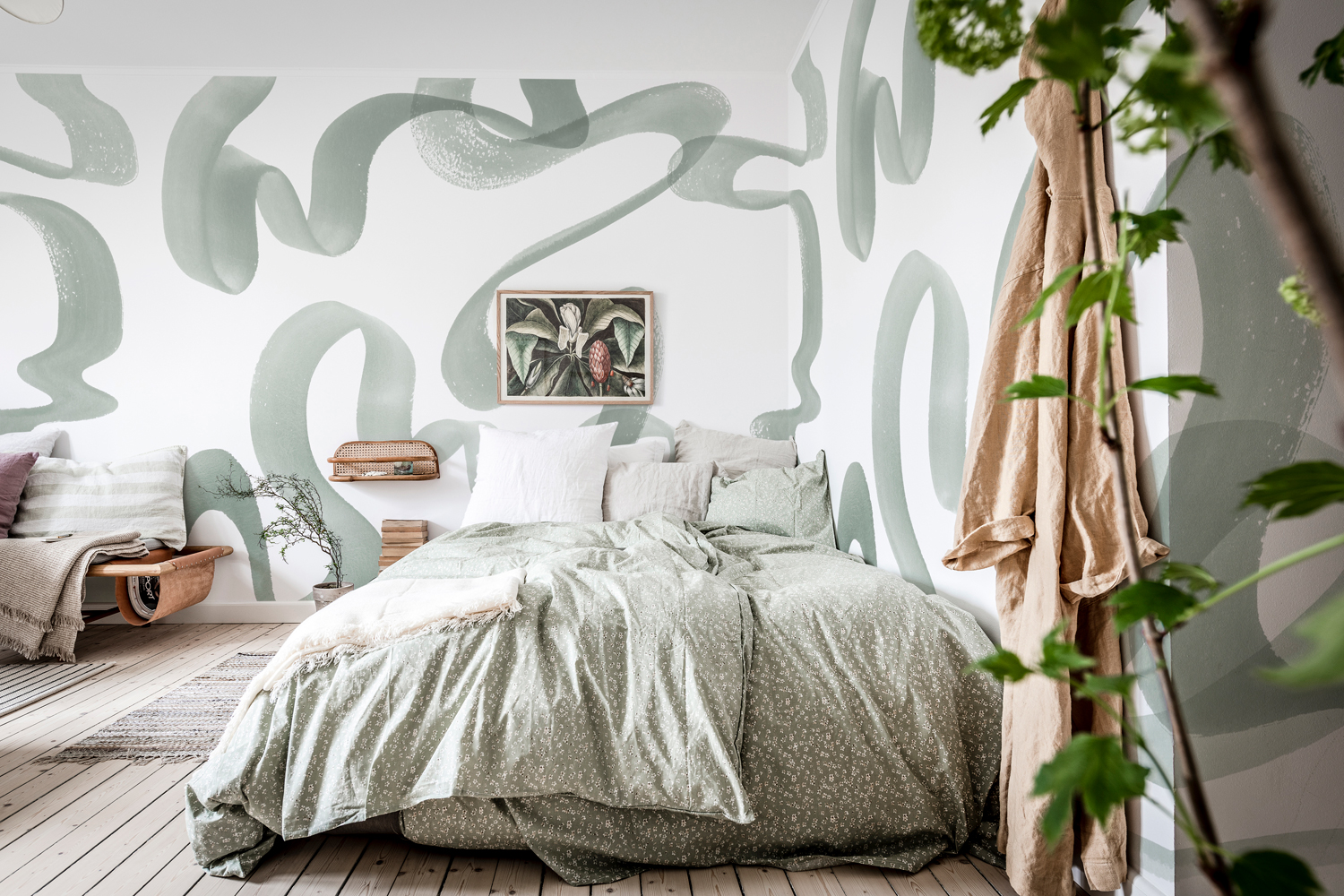 Wandbild Waves - green