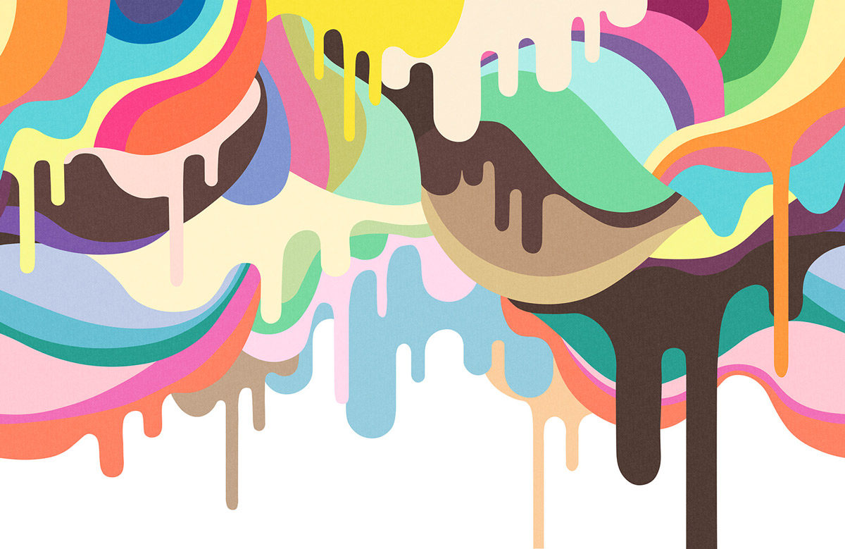 Wandbild Dripping Ice Cream