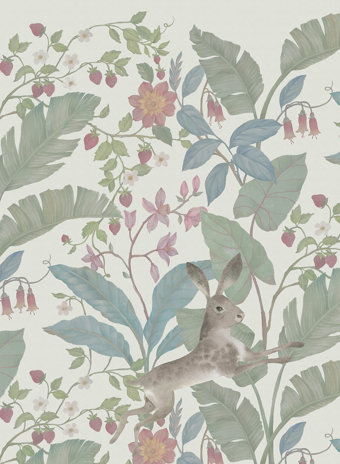 Wandbild Strawberry Field - Ivory
