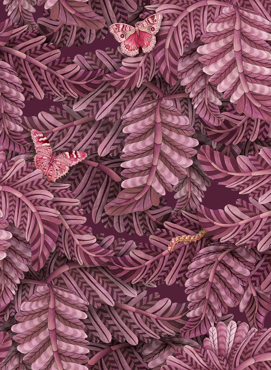 Tapete Acacia Canopy - Plum