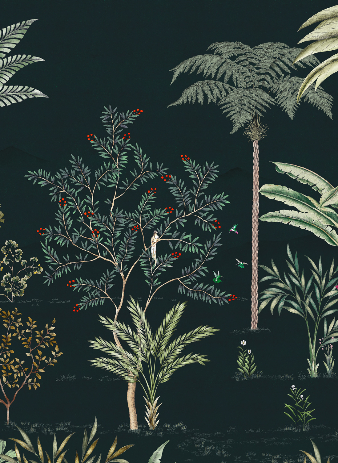 Wandbild Jardin des Oiseaux Nuit - Panel C