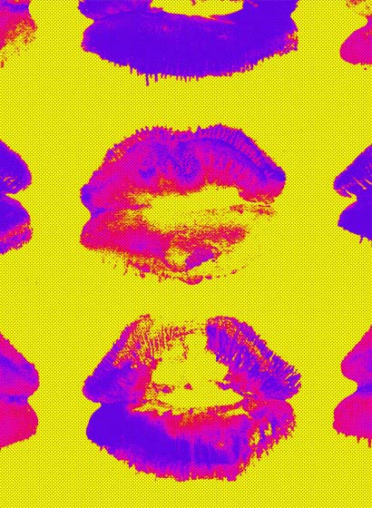Tapete Neon Kiss - Yellow