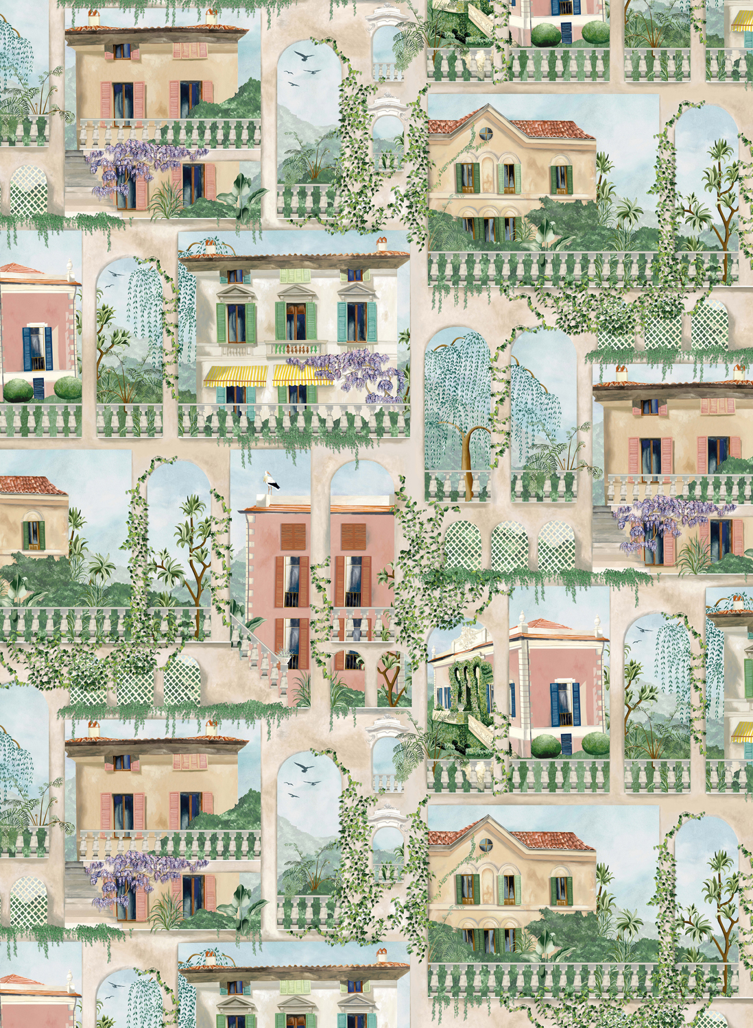 Tapete Villa Como - Terracotta