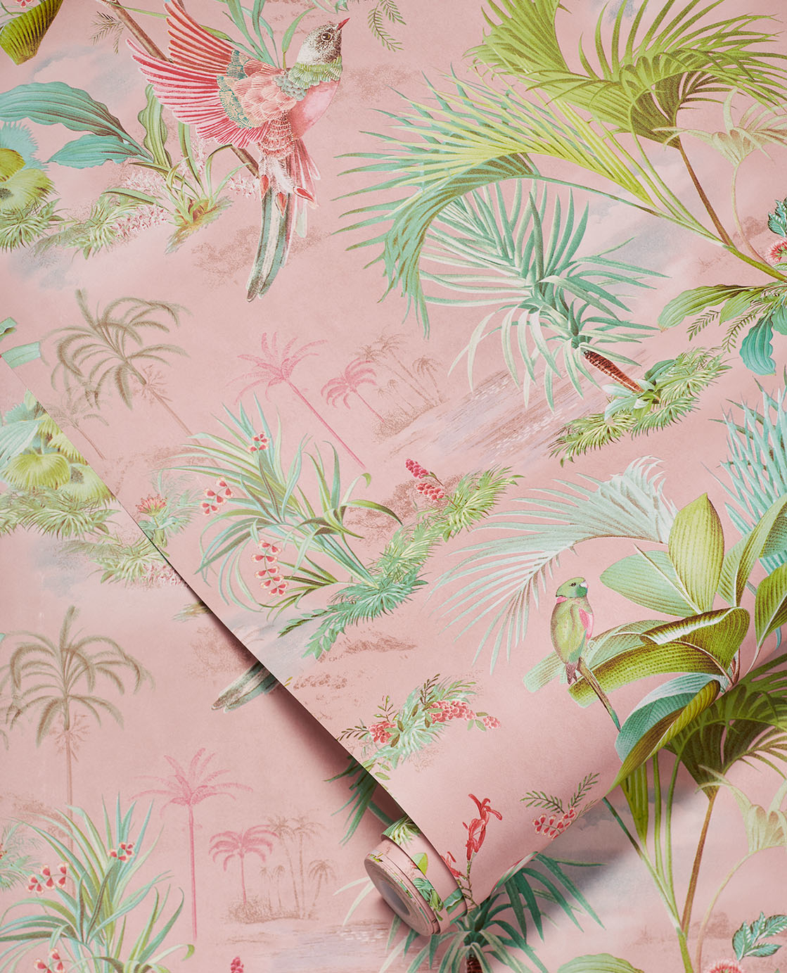 Tapete Palm Scenes - Pink