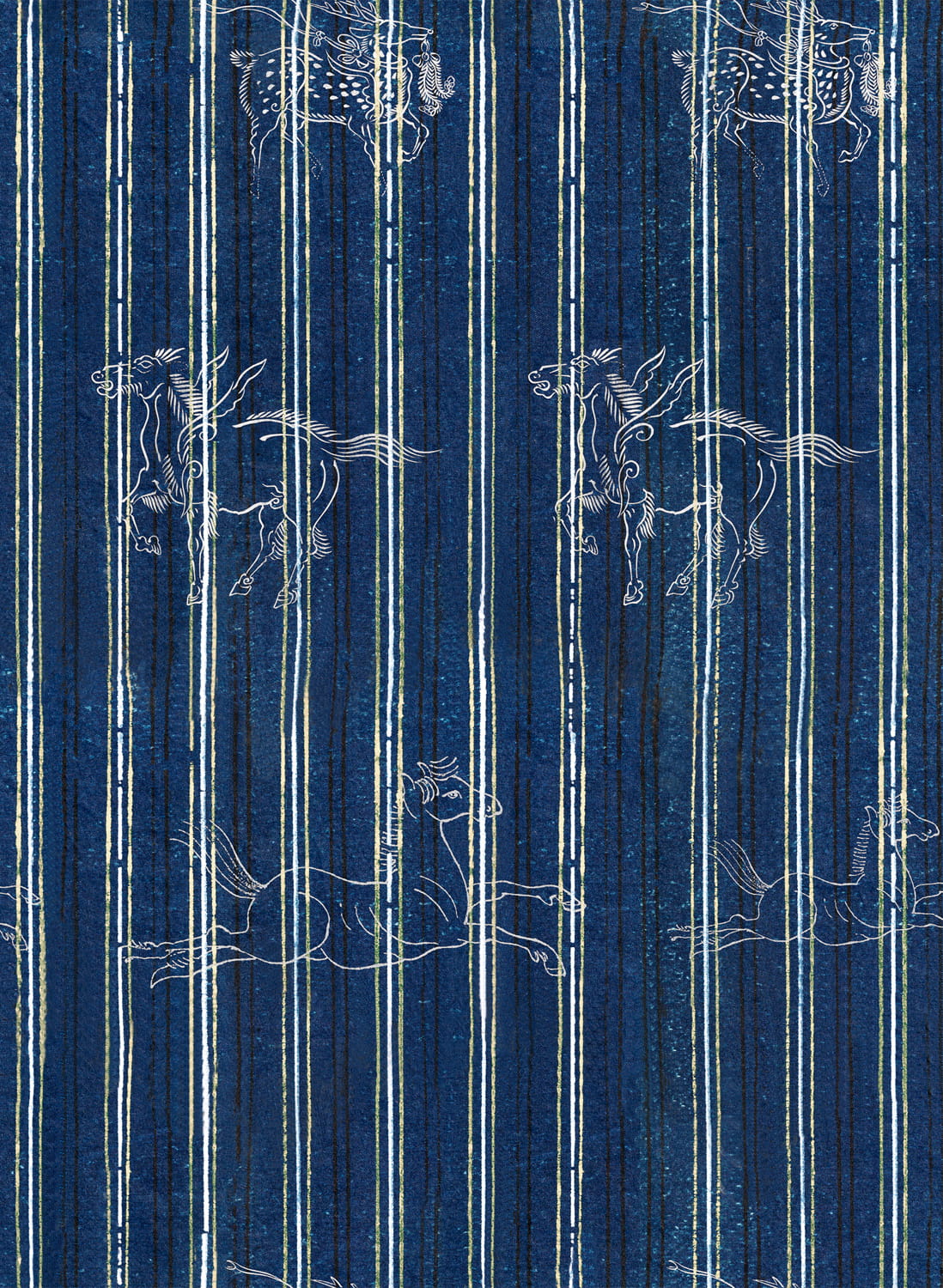 Tapete A Fable - Indigo/ White / Black