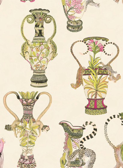 Tapete Khulu Vases - Cream/ Multi