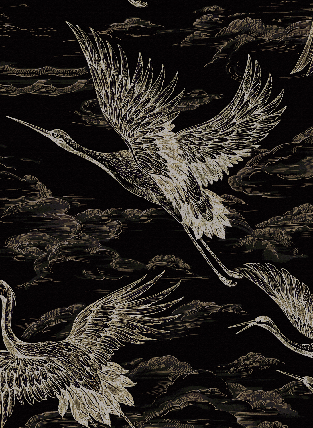 Tapete Imperial Ibis - Onyx