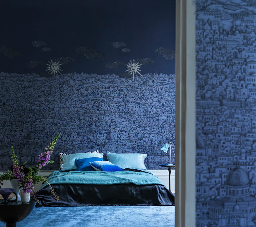 Tapete Vista Mediterranea - Midnight with Gilver Sun