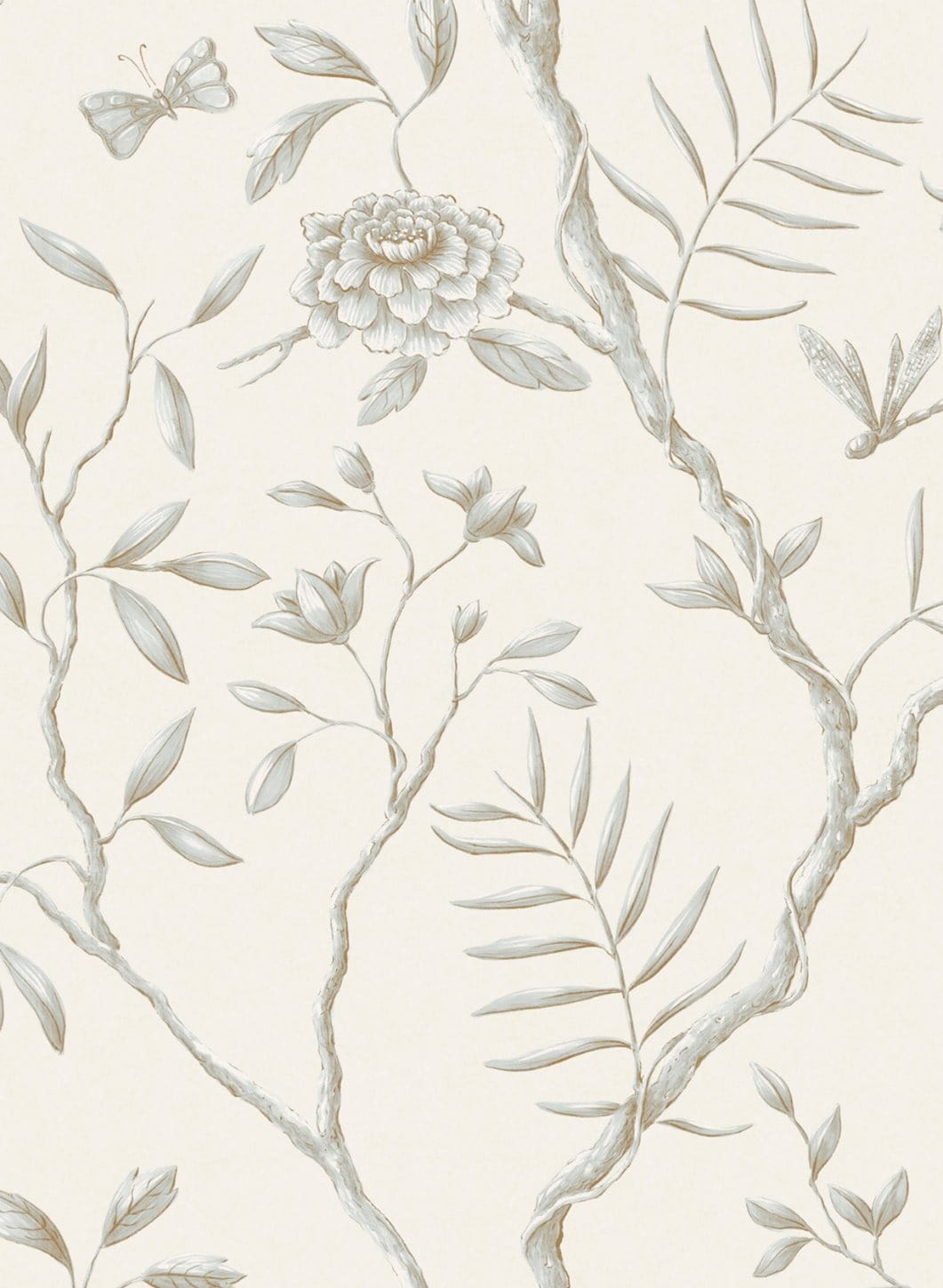 Wallpaper Jasper Peony - Eucalyptus