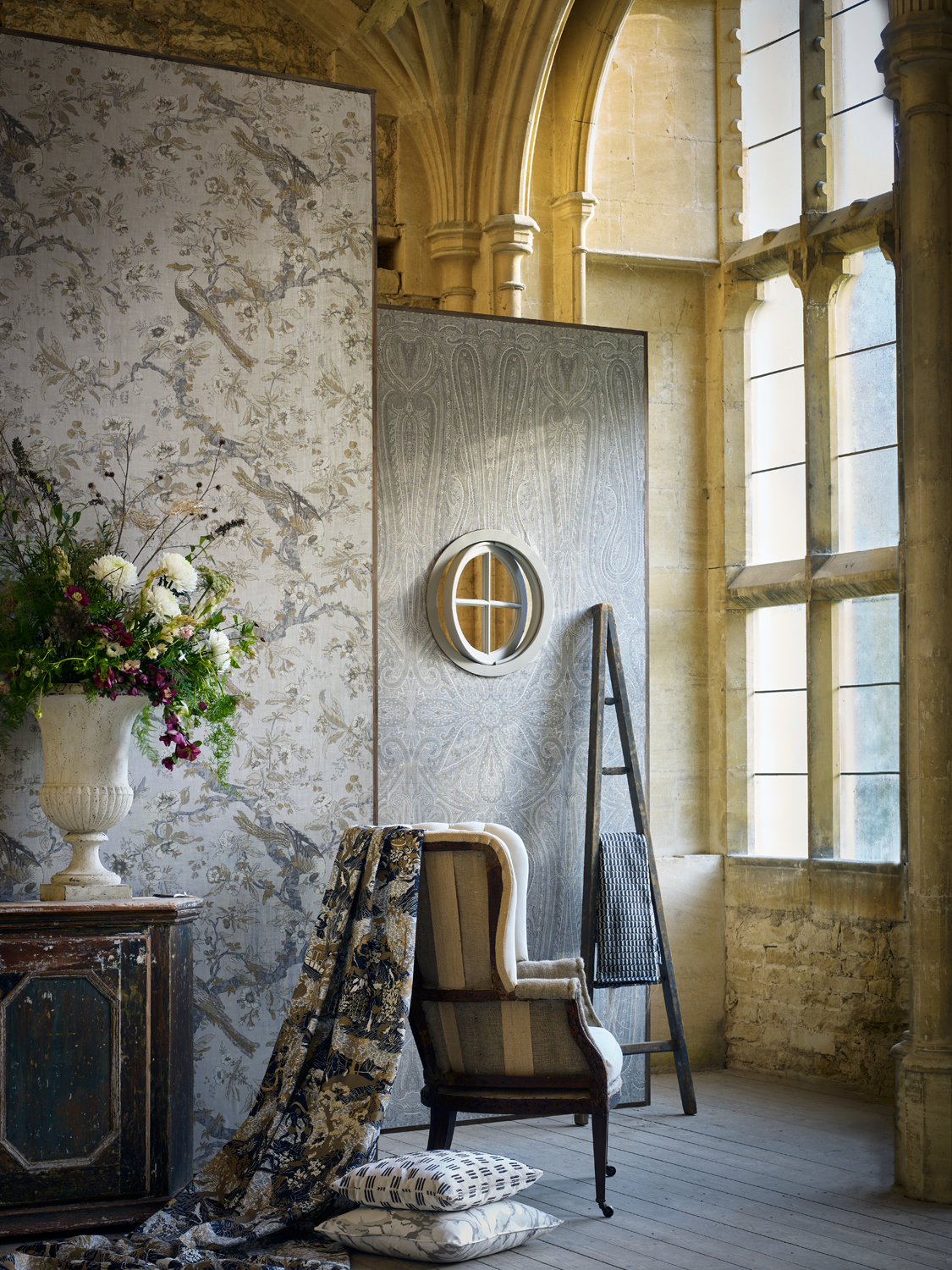 Tapete Chintz Lustre - Quartz Grey