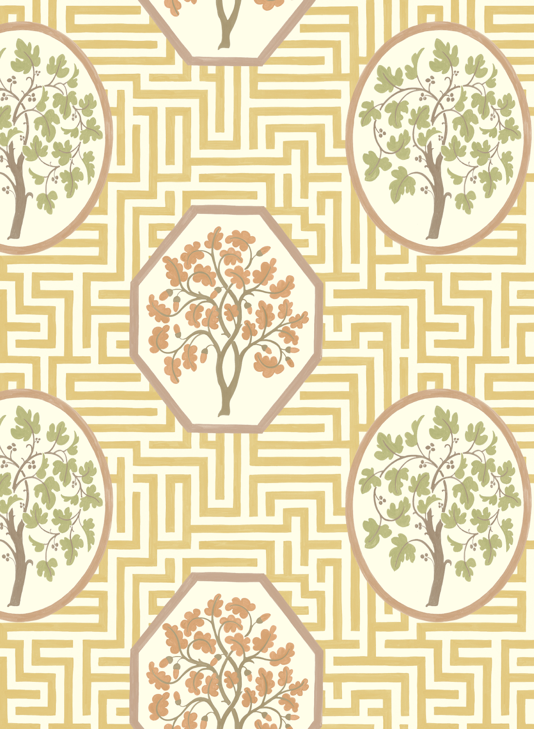 Tapete Royal Maze - Ochre