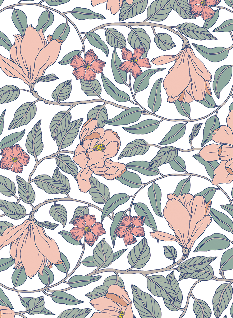 Tapete Magnolia - Powder