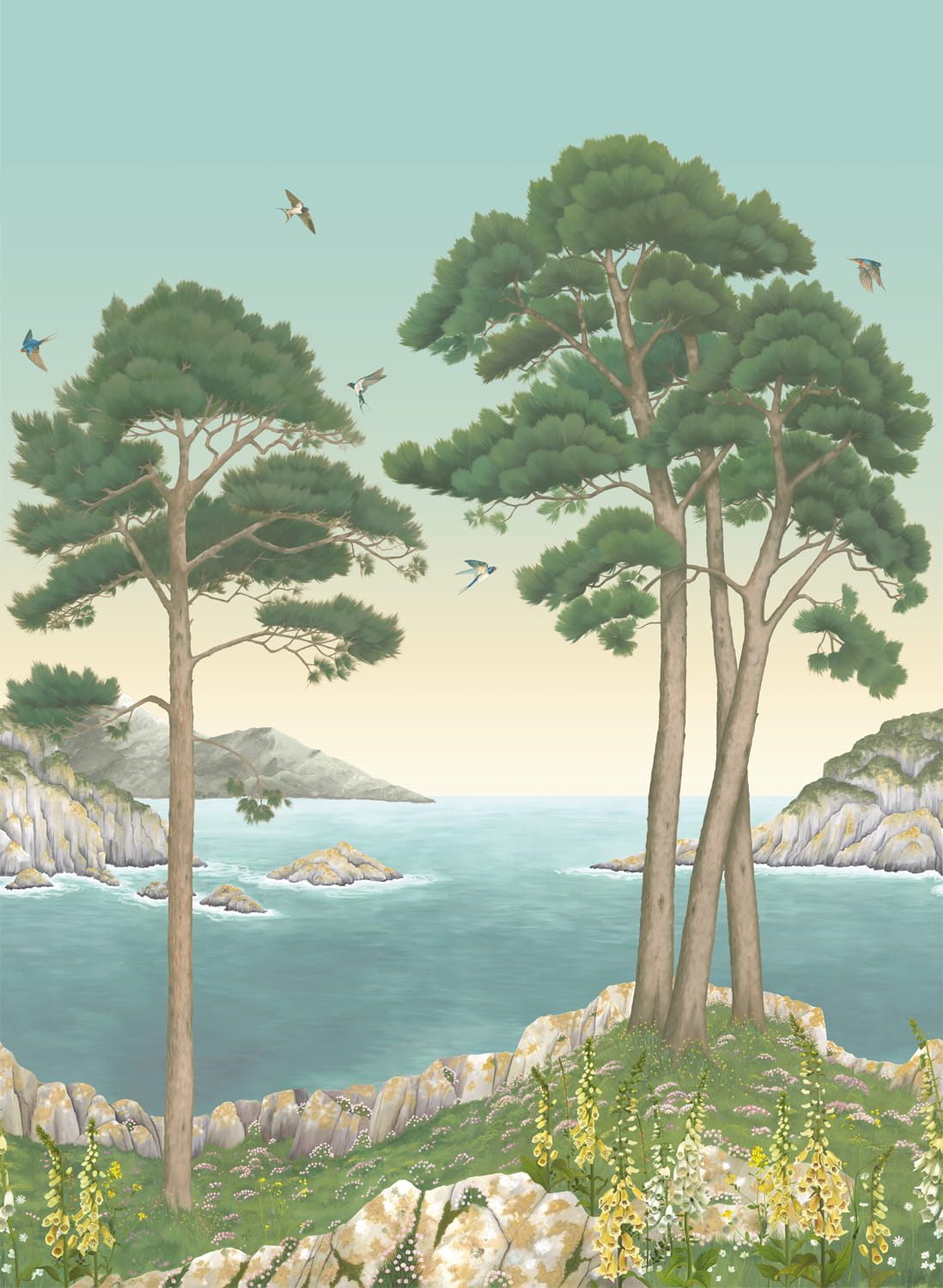 Wandbild Coastline - Aqua