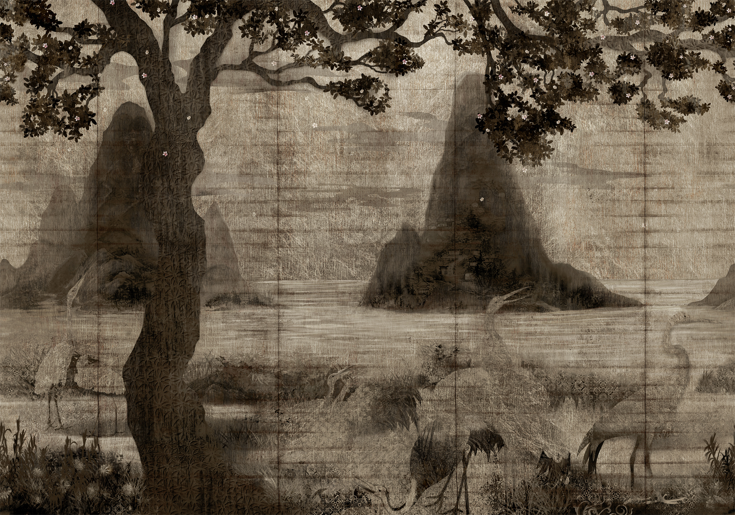 Wandbild Zilant - Sepia