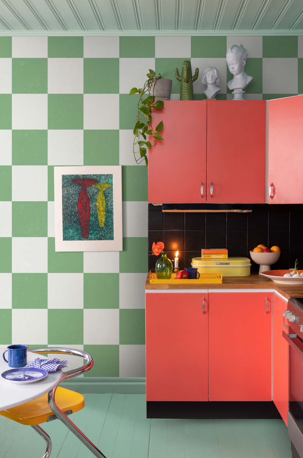 Wandbild Chess - green