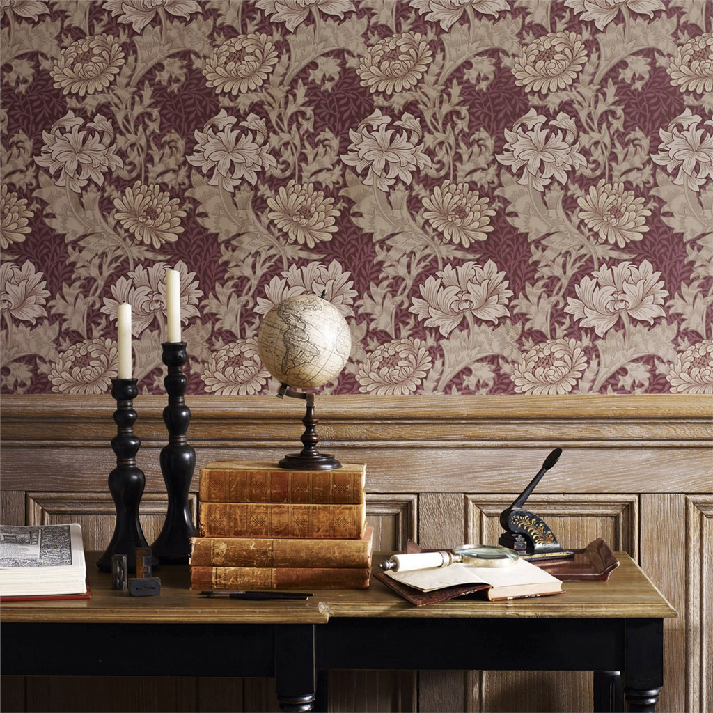 Papier peint Chrysanthemum - Wine