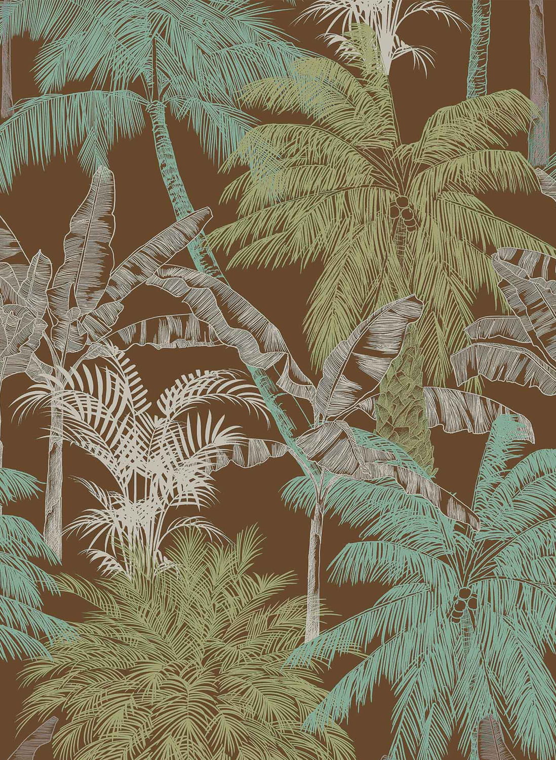Tapete Palms - Chocolate