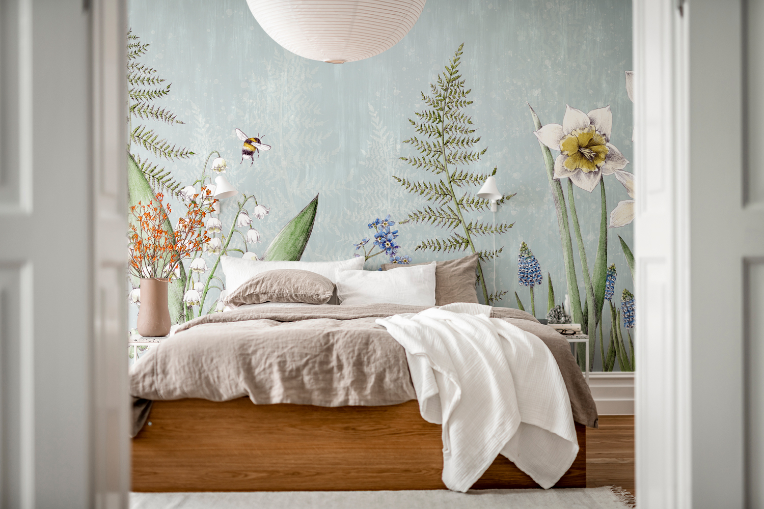 Wandbild Bumblebee - Light Blue