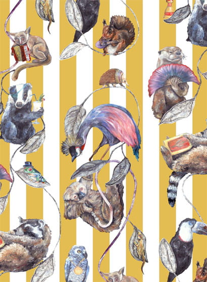 Wallpaper Hackney Empire - Ochre Stripe