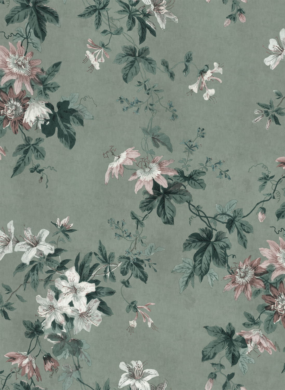 Wandbild Faded Passion - Sage Green