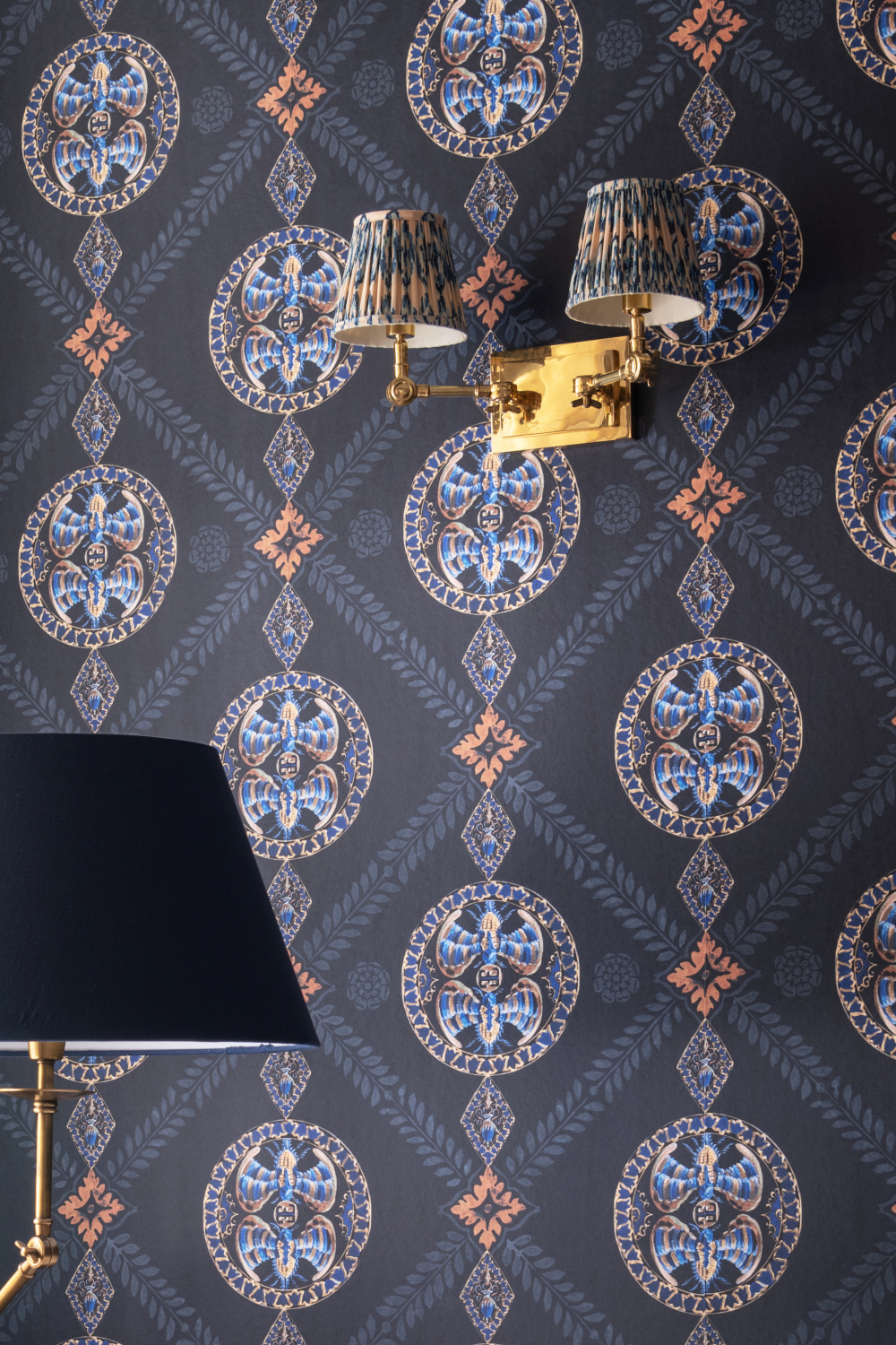 Tapete Abeille Decoratif - Indigo/ Gold/ Gray