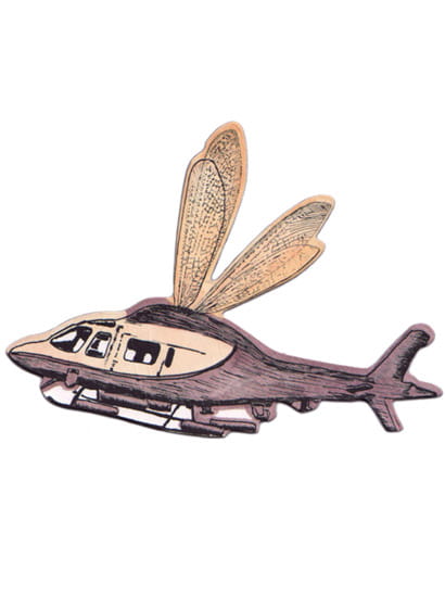 Magnet Flycopter - Small Brown
