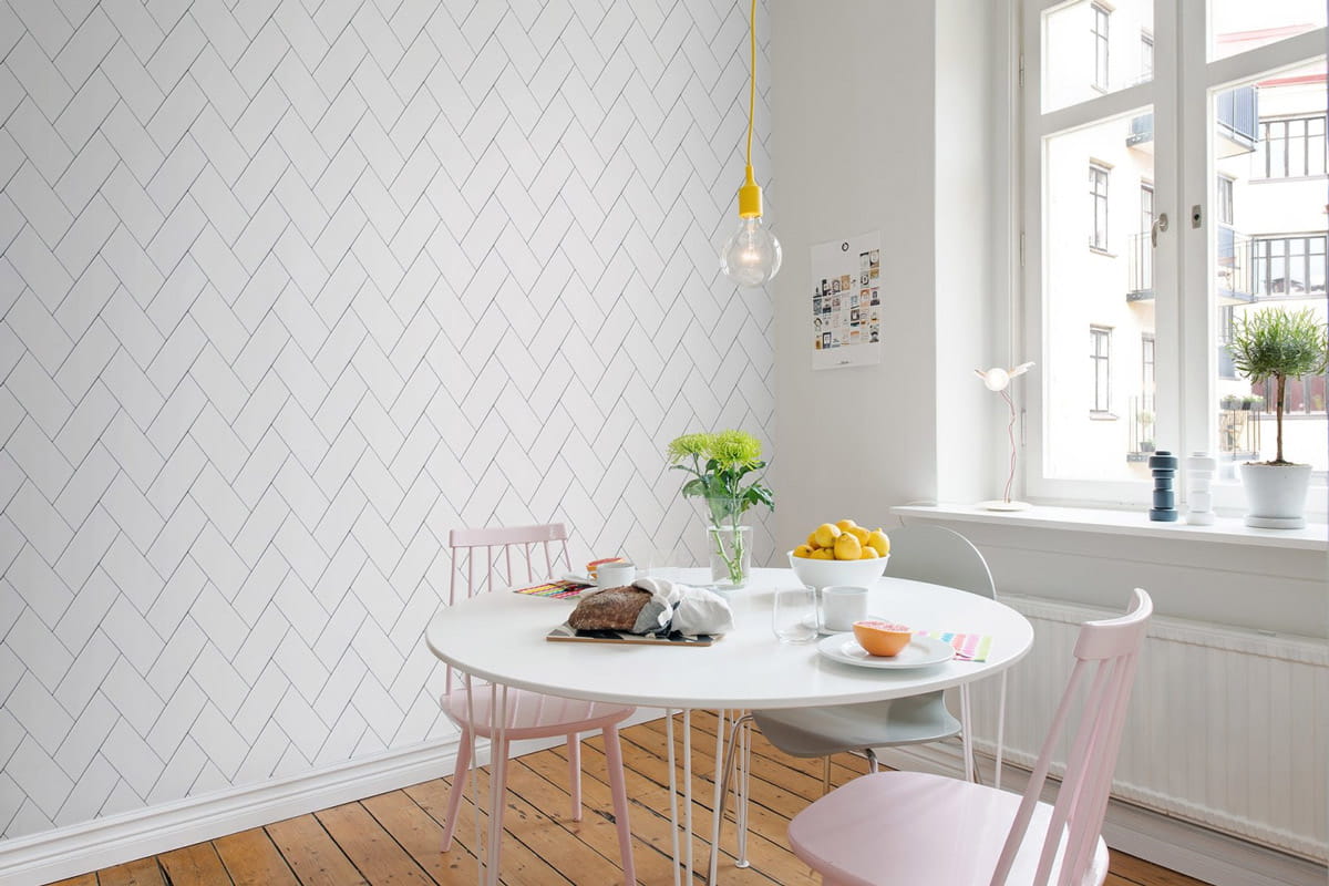 Wandbild Fishbone Tiles