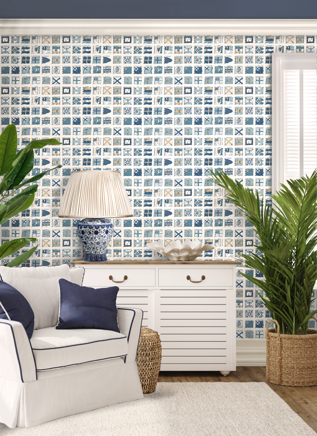 Tapete Naval Ensigns - Blue