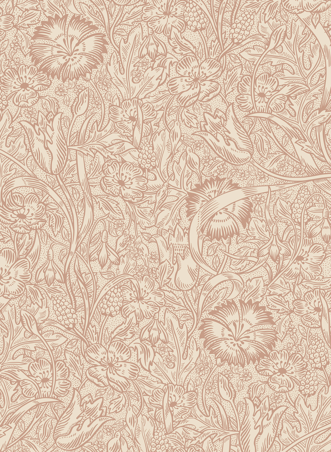 Papier peint Caroline - Terracotta