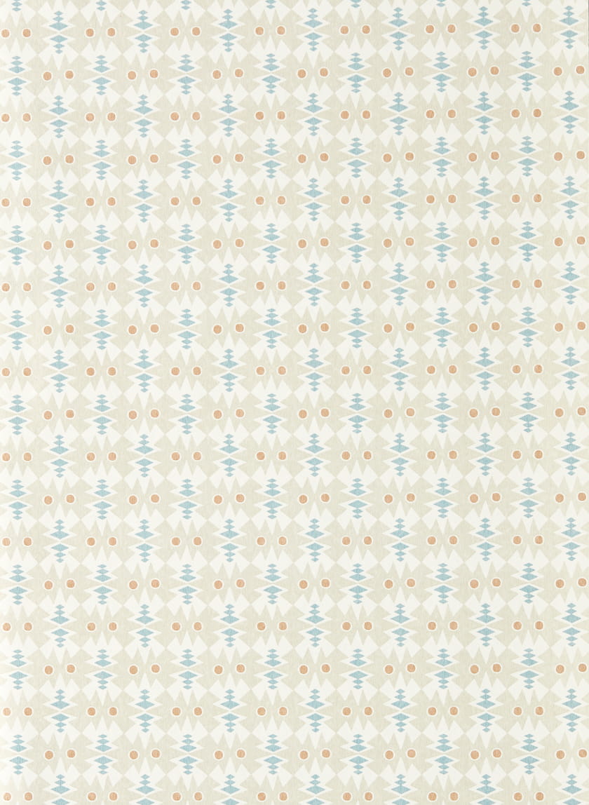 Tapete Owl & Butterfly - Pebble/ Coast Blue