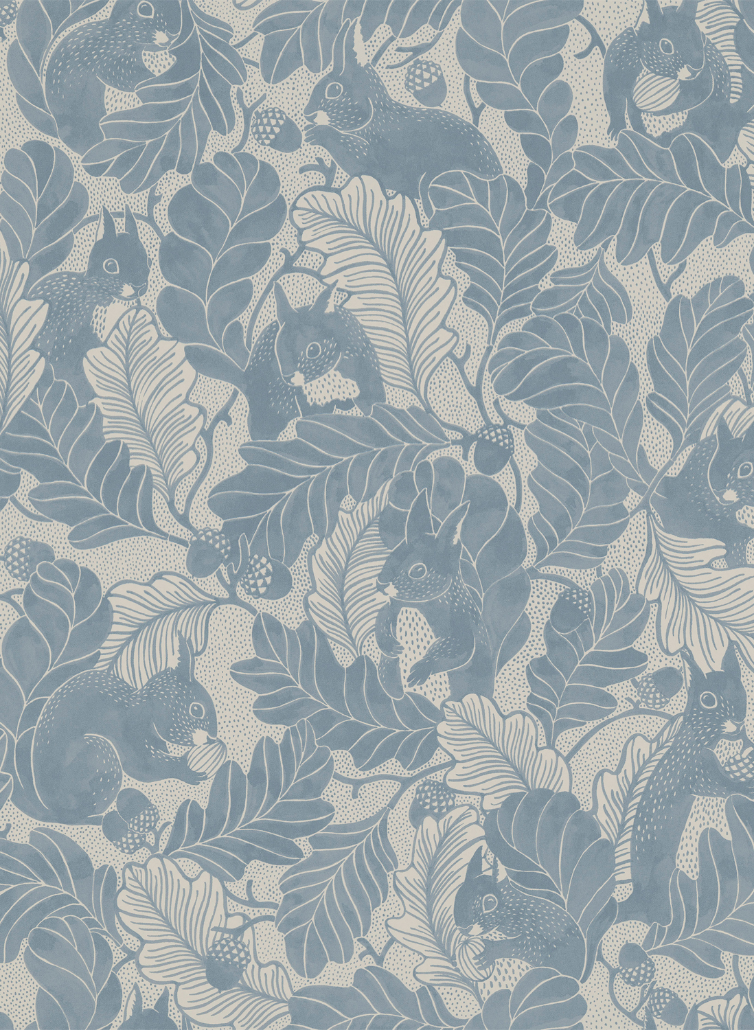 Tapete Oak Tree Tails - Washed Denim