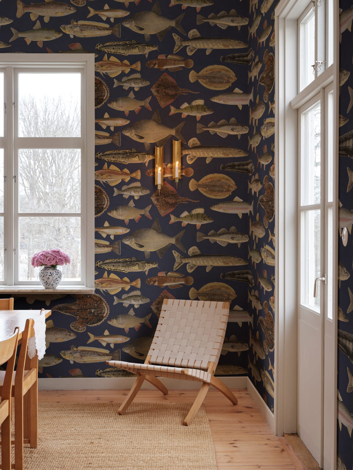 Wandbild Scandinavian Fishes - Dark Blue