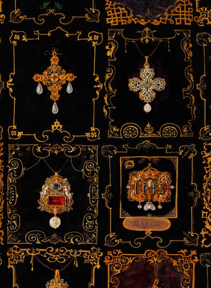 Wallpaper Anna's Jewelry - Charcoal
