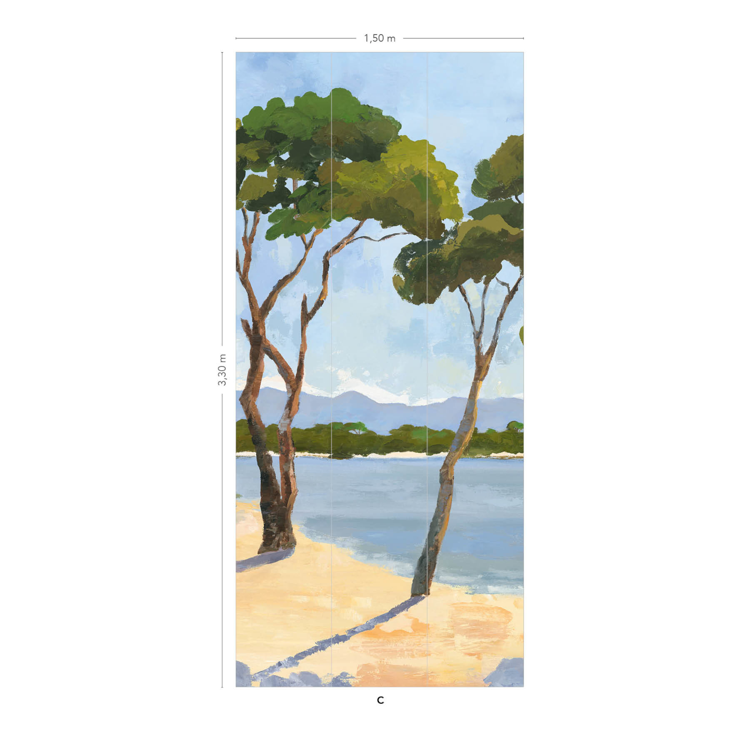 Wandbild Lérins - Panel C