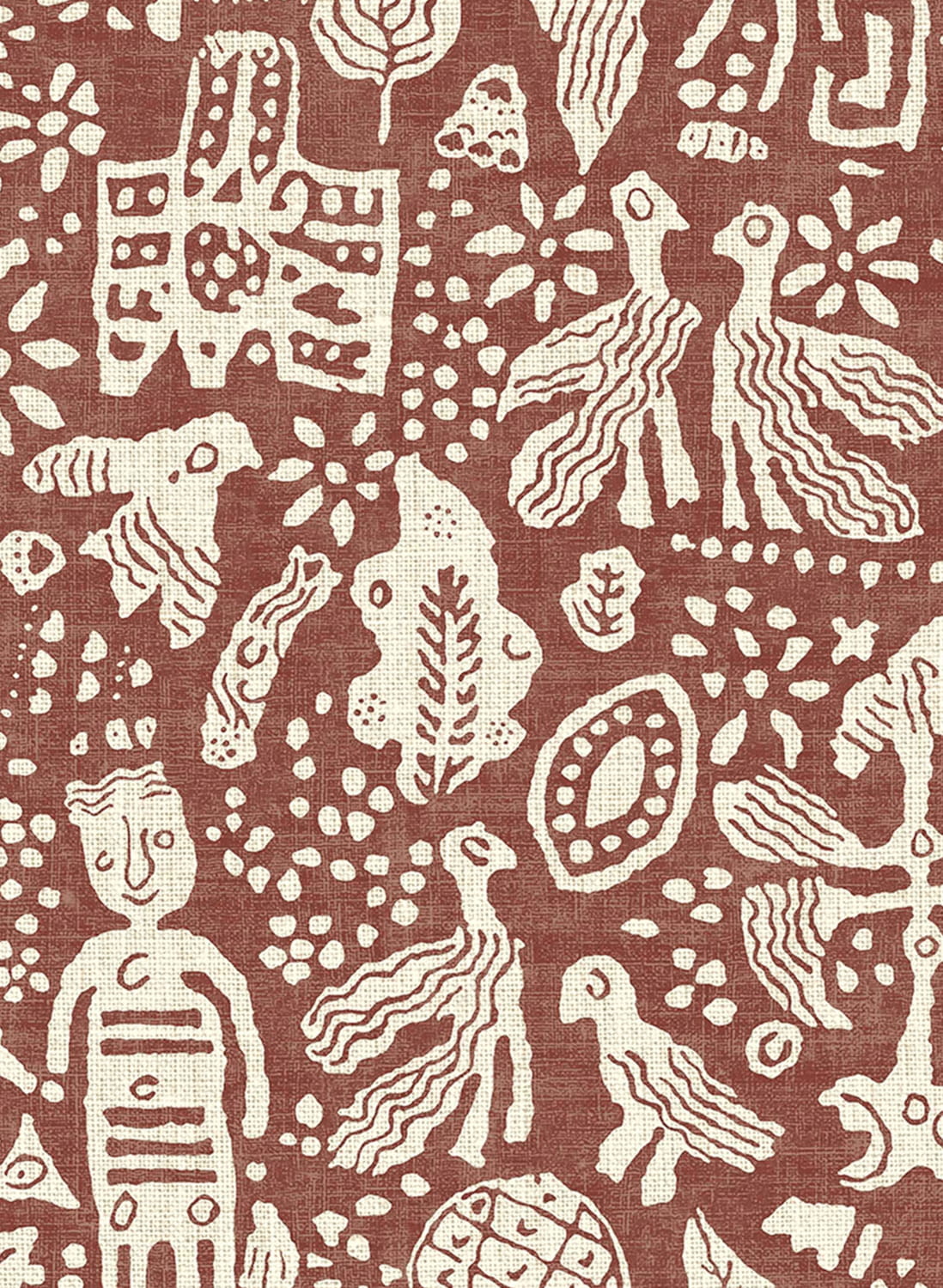 Carta da parati Minna Maze - Russet