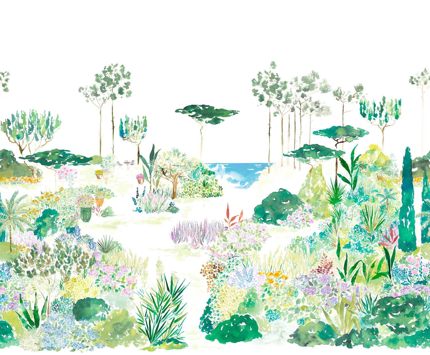 Wandbild Jardin de France - Original Panel A