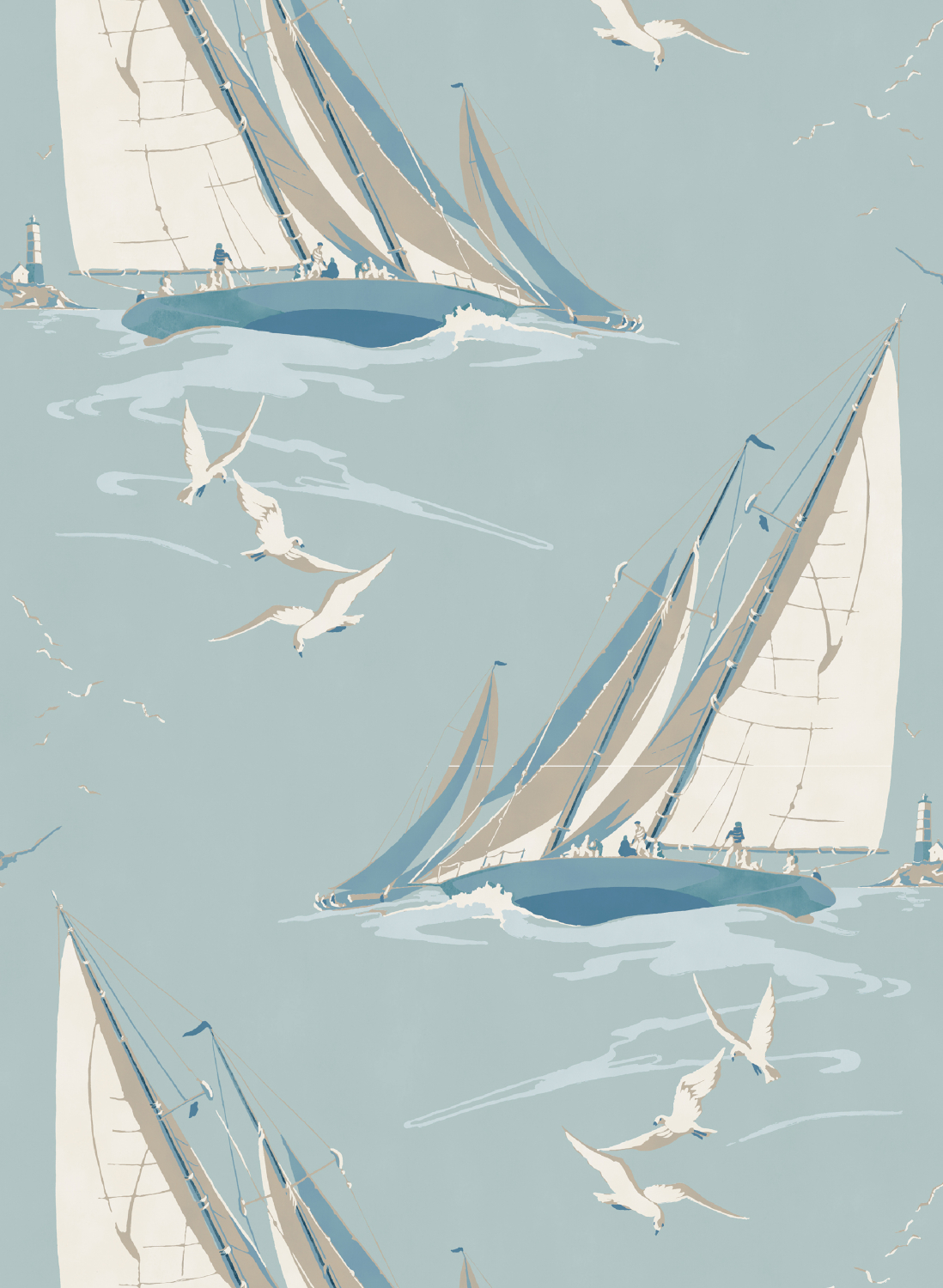 Tapete Round the Island - Blue