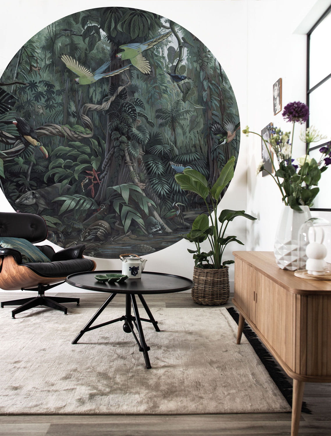 Wandbild Tropical Landscapes 1 Circle - L - 2.375m