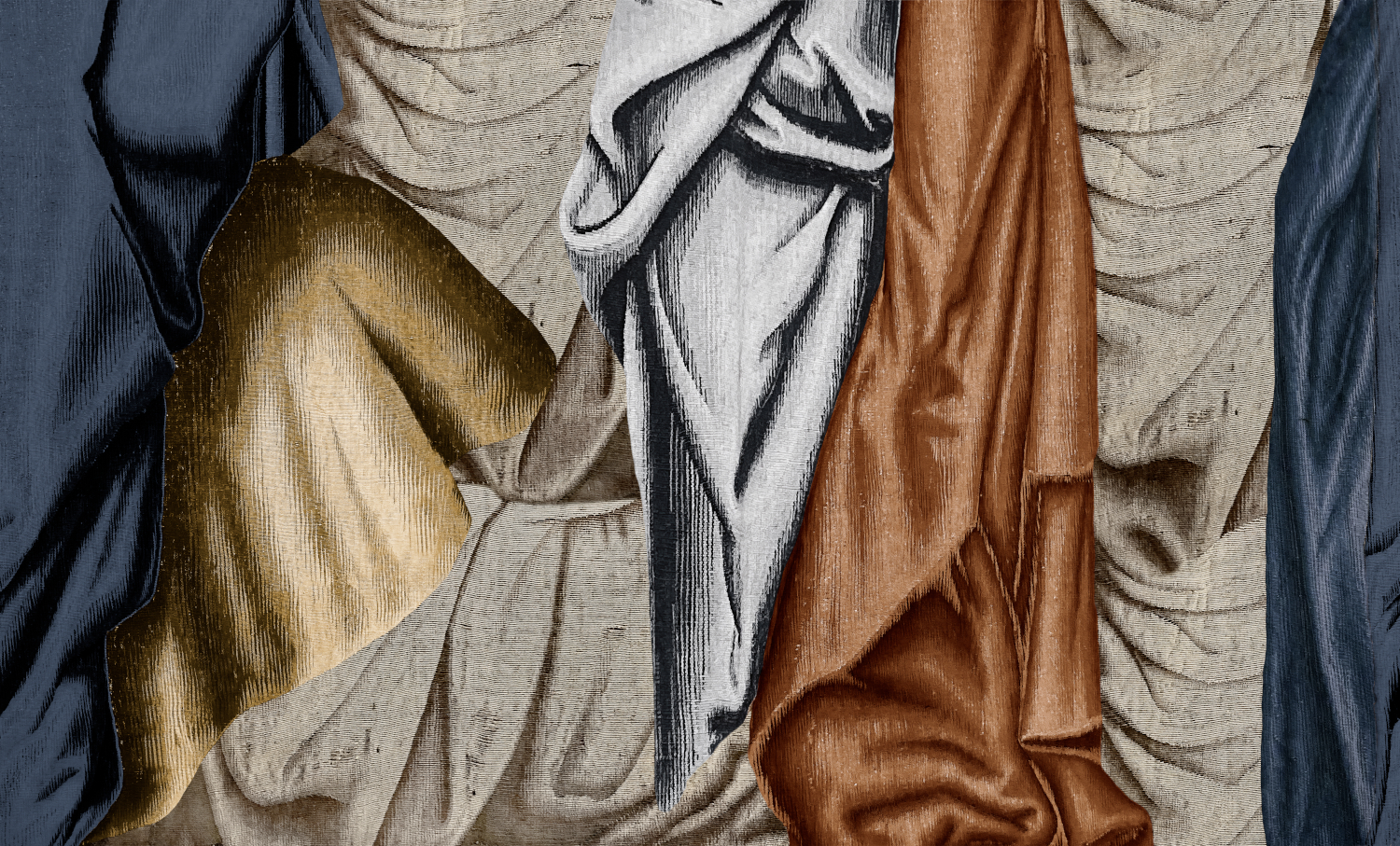 Wandbild Drapery - Lapislazuli