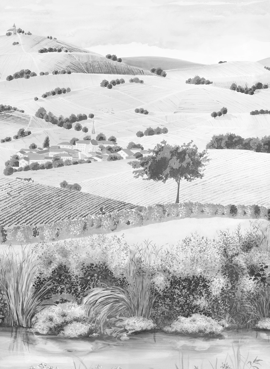 Wallpaper Vendanges - Gris Panel B